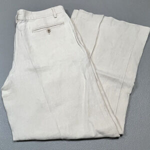Ralph Lauren 100% Linen Trouser Pants Wide Leg Size 6 Classic Nautical Old Money